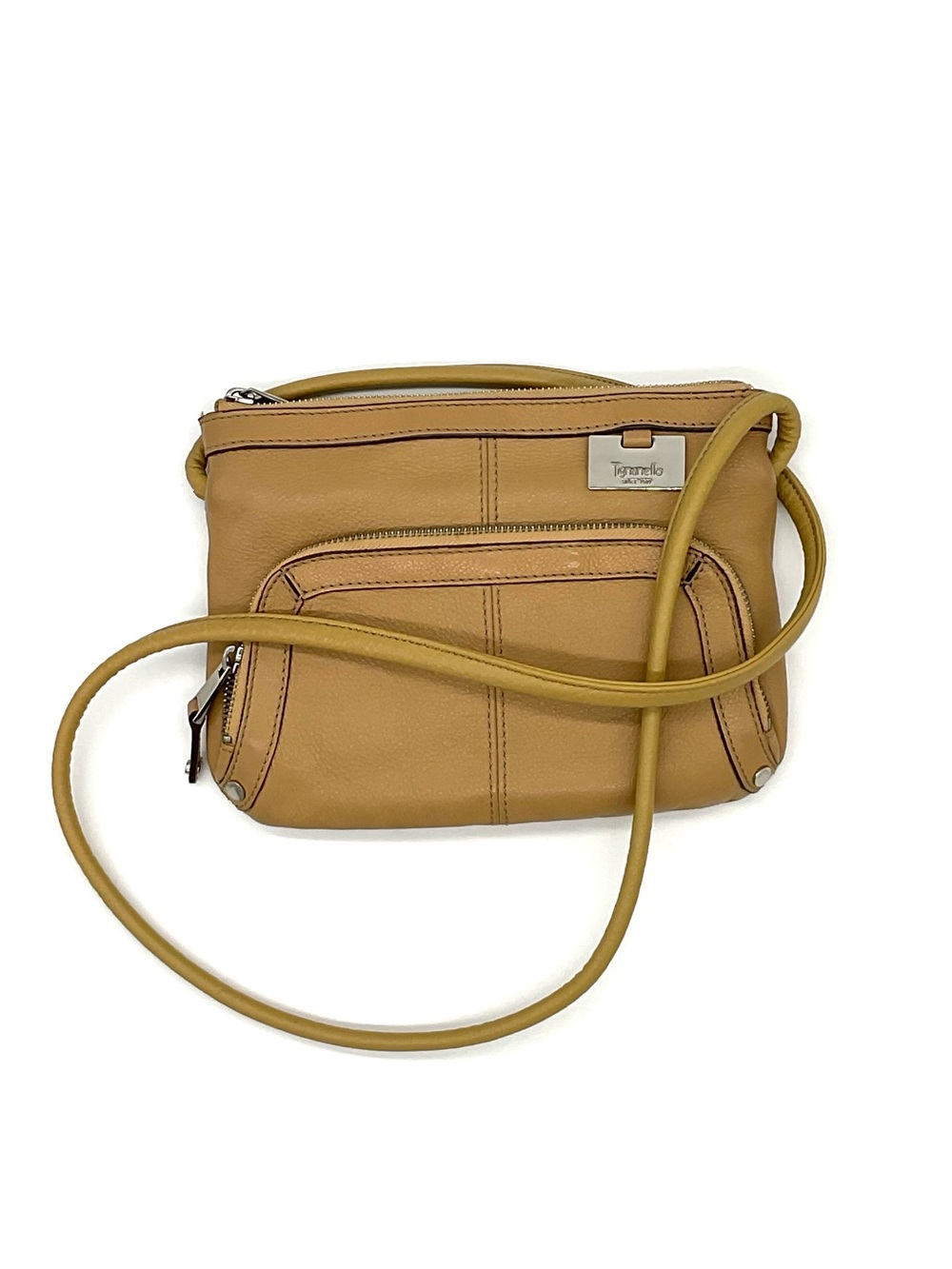 Tignanello Tan Crossbody Leather Bag